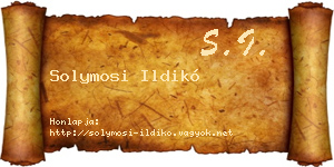 Solymosi Ildikó névjegykártya